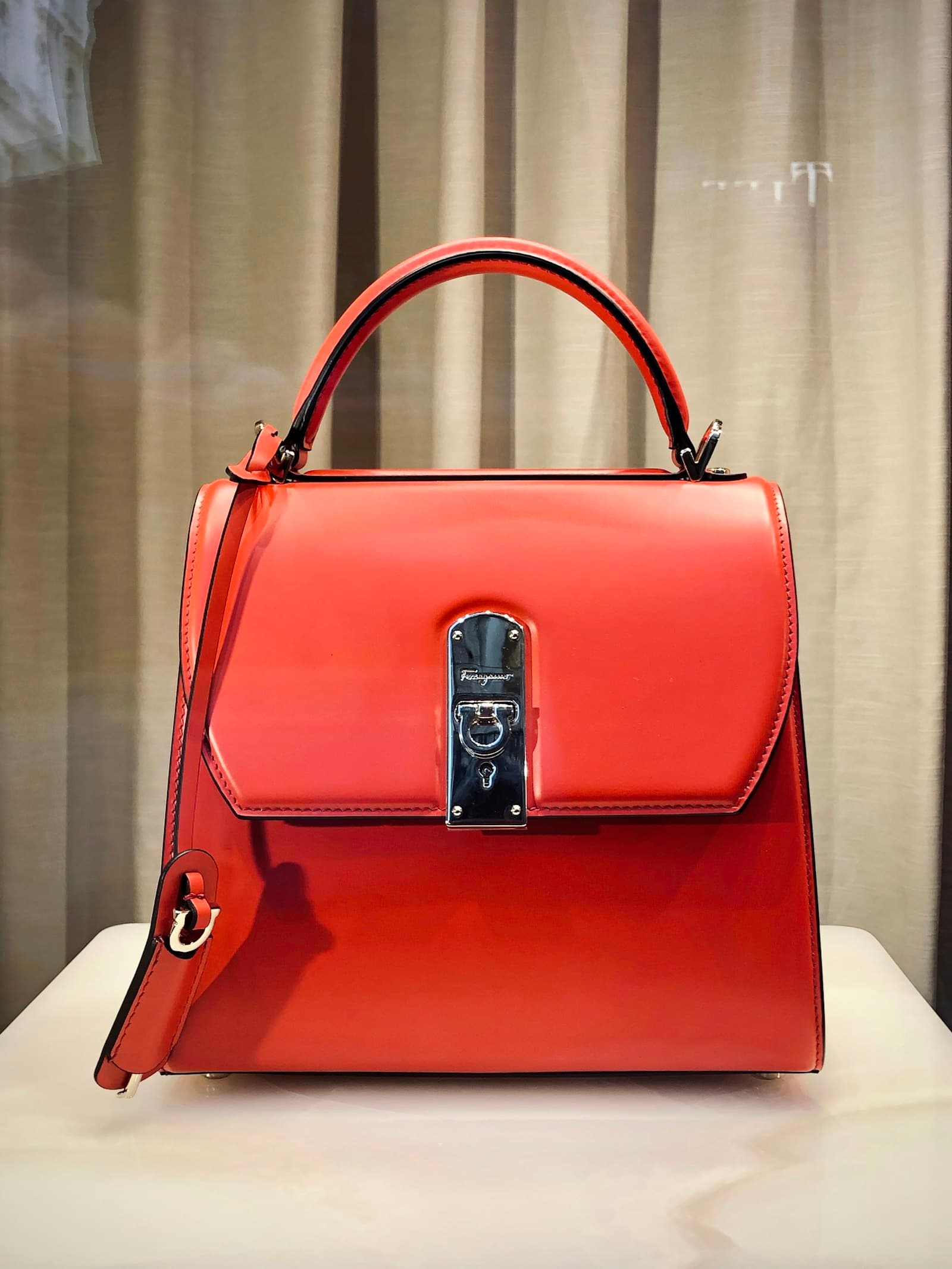 Placeholder photograph of a quilted handbag